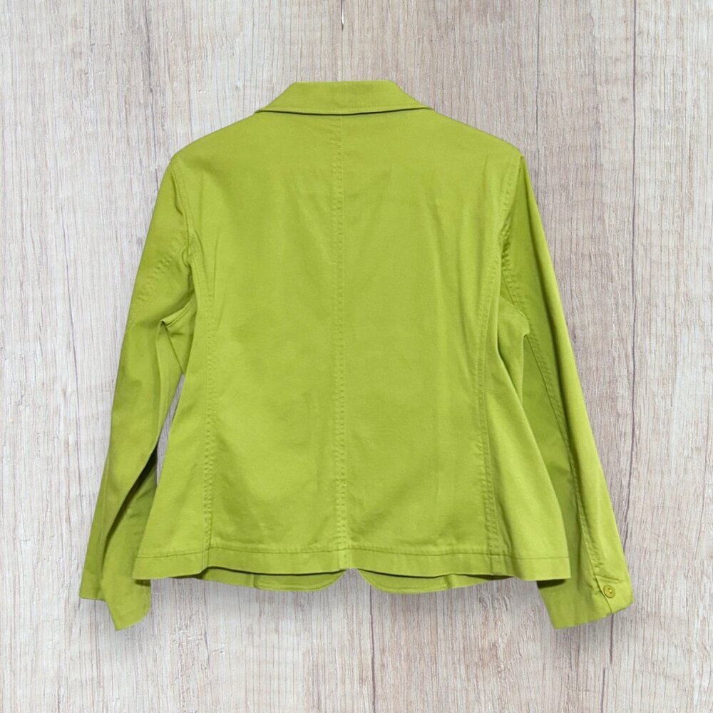 Pendleton Cotton Stretch Blazer Preppy Classic Tailored Lime Green Jacket L/XL - Picture 2 of 4